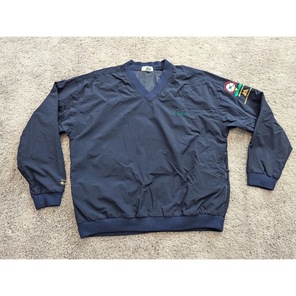 Vintage IZOD Pullover Mens Medium Windbreaker Golf Urban League Cincinnati